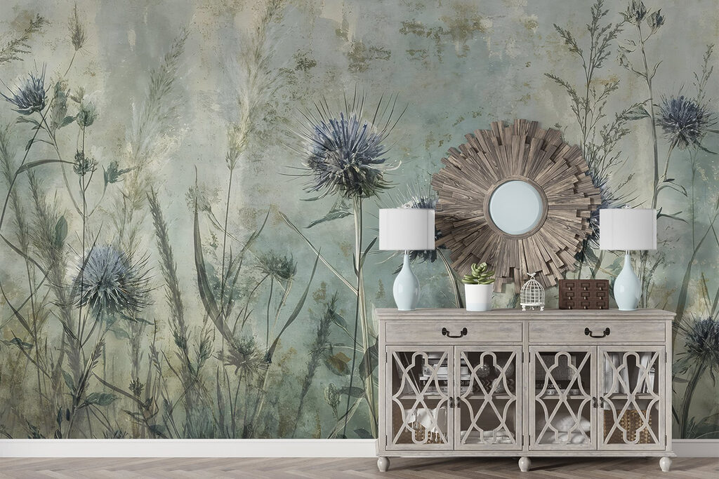 Distels in groene weide — interieur 4