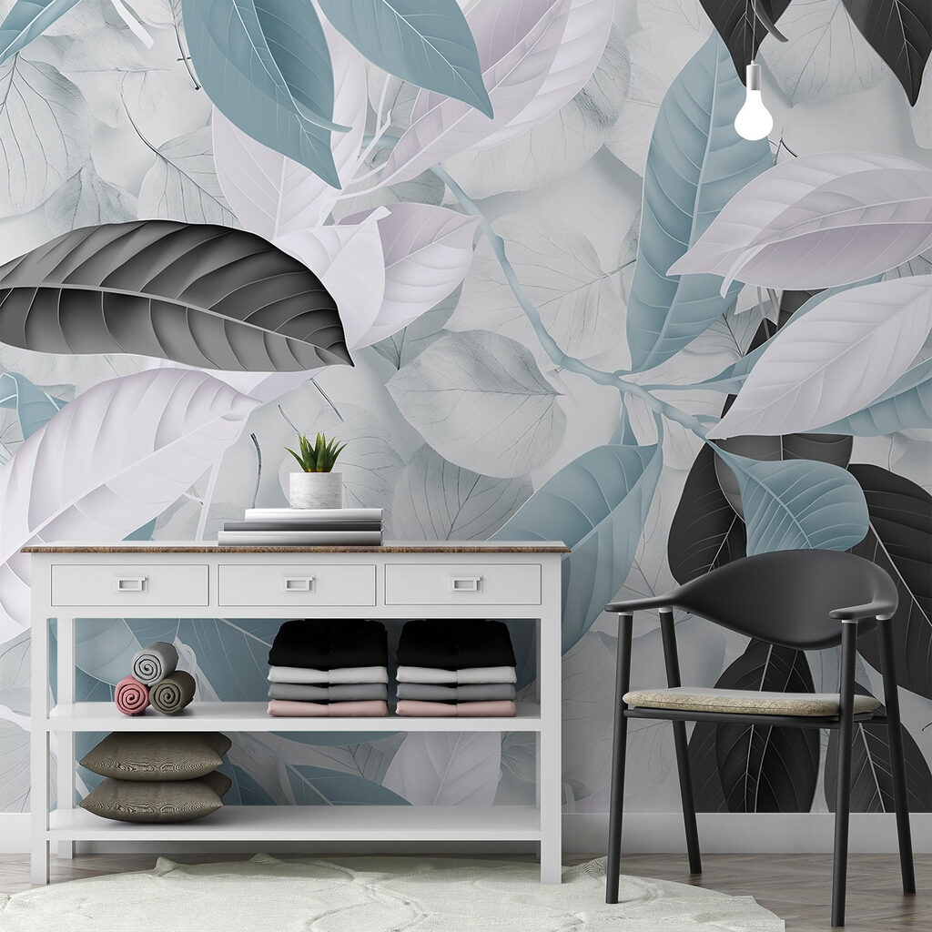 Bladeren in koel pastel — interieur 6