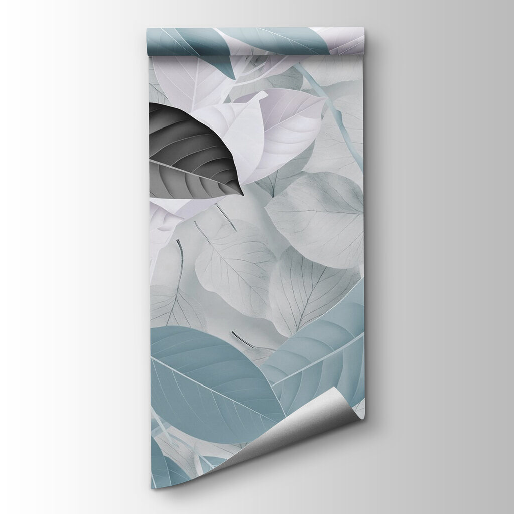 Bladeren in koel pastel — productweergave