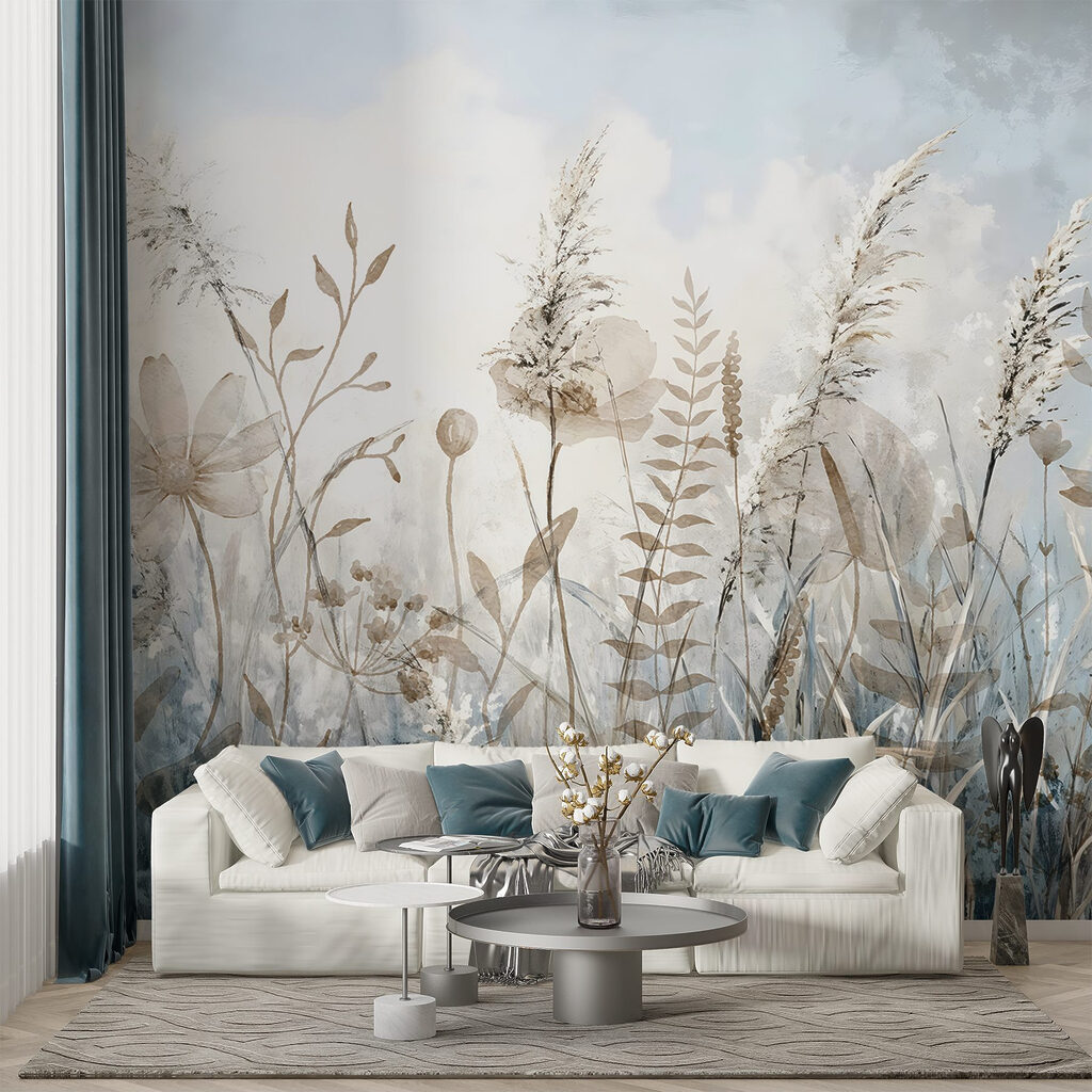 Veldbloemen in blauwe nevel — interieur 3