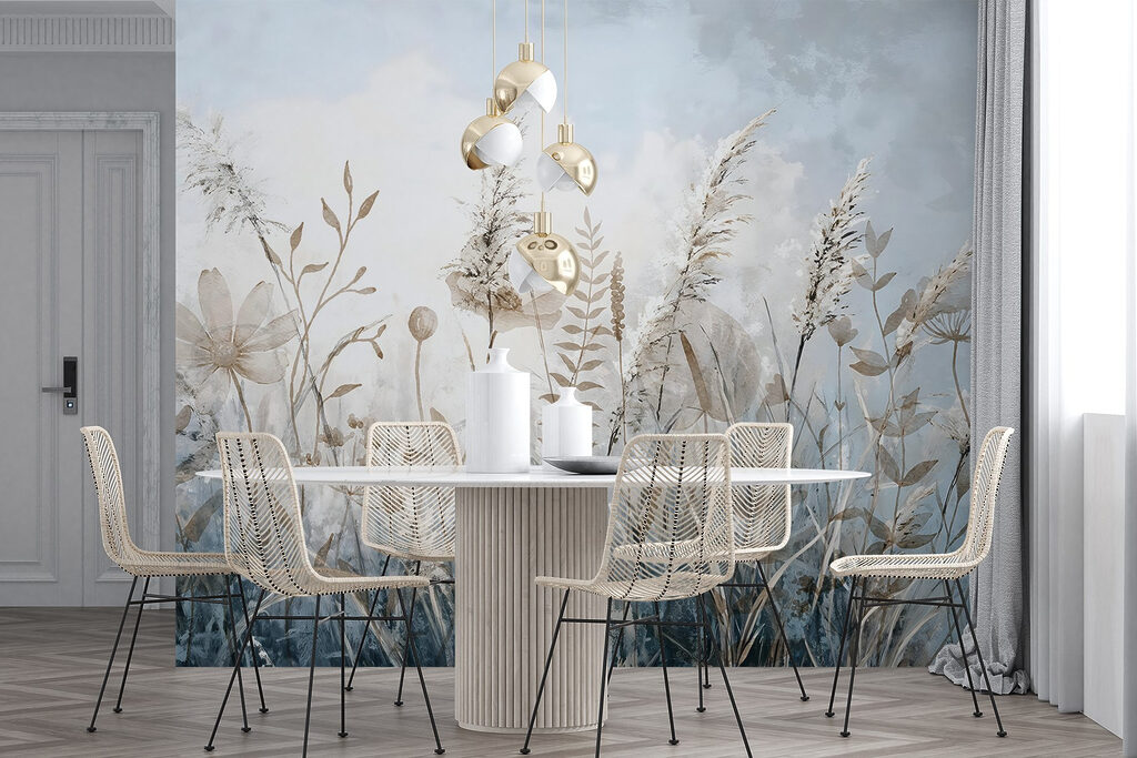 Veldbloemen in blauwe nevel — interieur 6