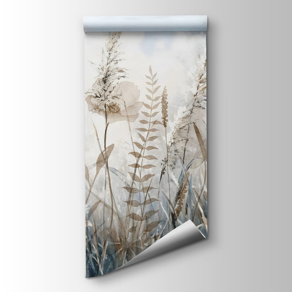 Veldbloemen in blauwe nevel — productweergave
