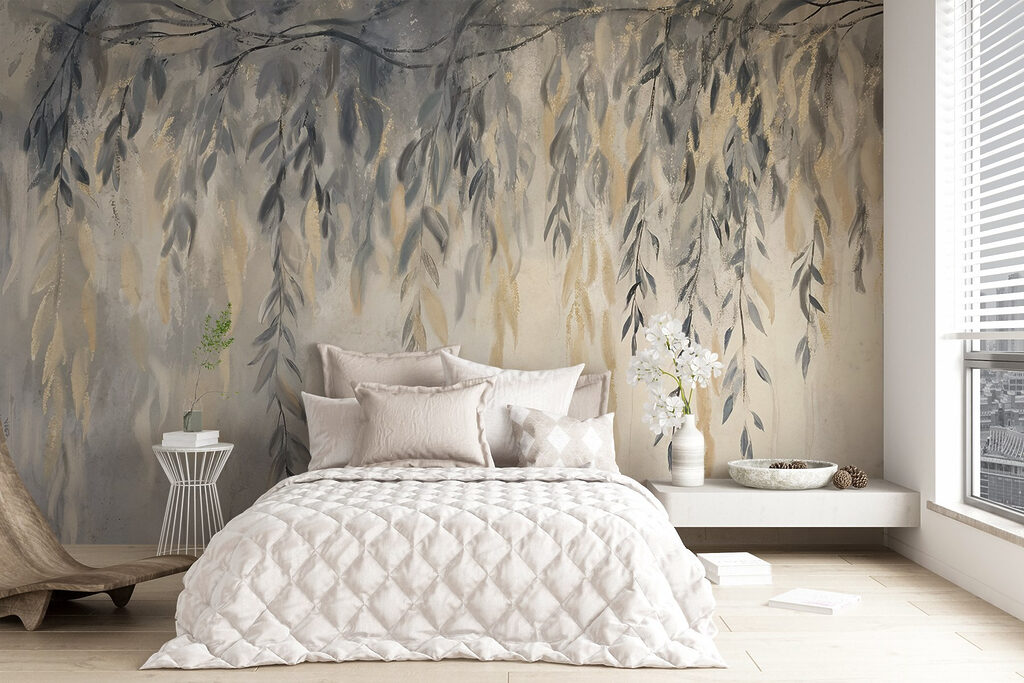 Hangende twijgen met verfschaduw — interieur 3