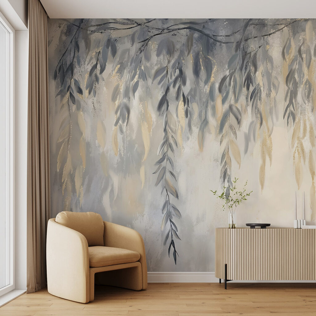 Hangende twijgen met verfschaduw — interieur 4