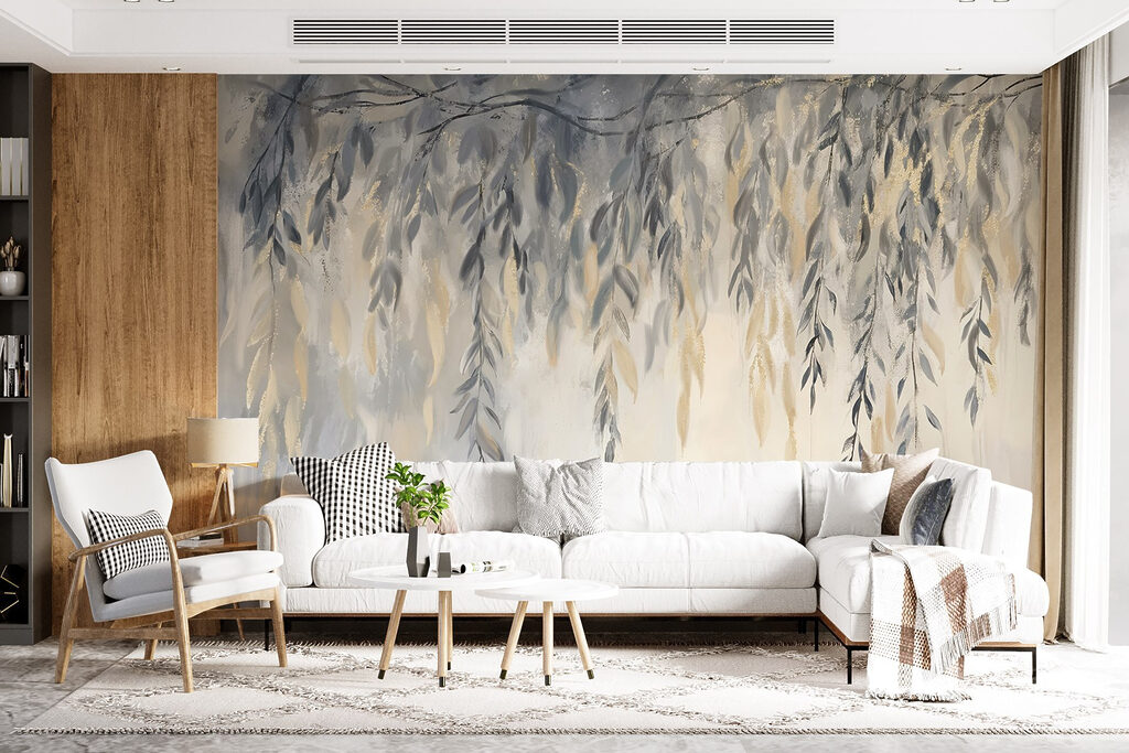 Hangende twijgen met verfschaduw — interieur 5