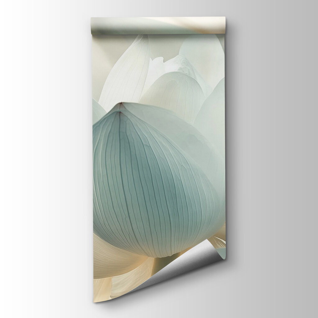 Lichtblauwe lotus van dichtbij — productweergave