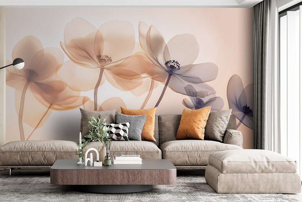 Tere bloemen in amberlicht — interieur 4