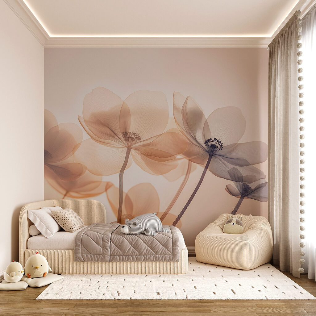 Tere bloemen in amberlicht — interieur 5