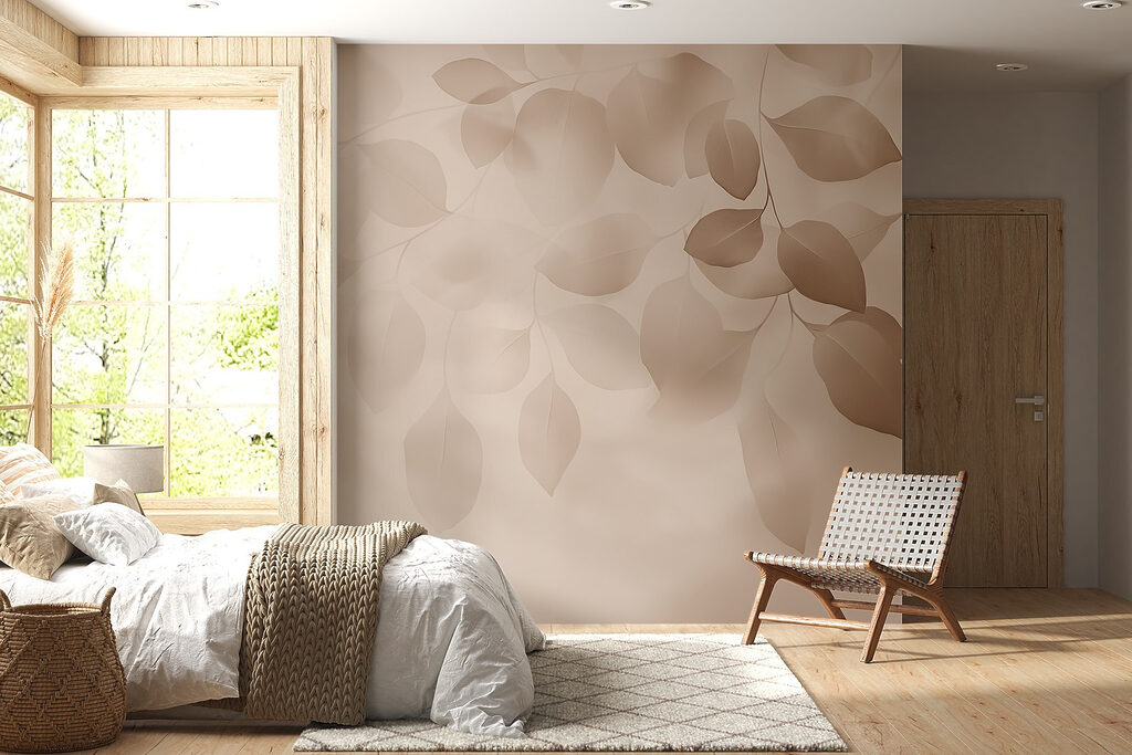 Beige bladeren in lichtlagen — interieur 2