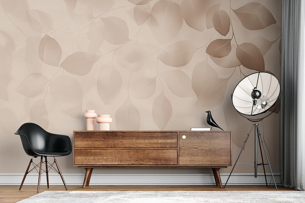 Beige bladeren in lichtlagen — interieur 3