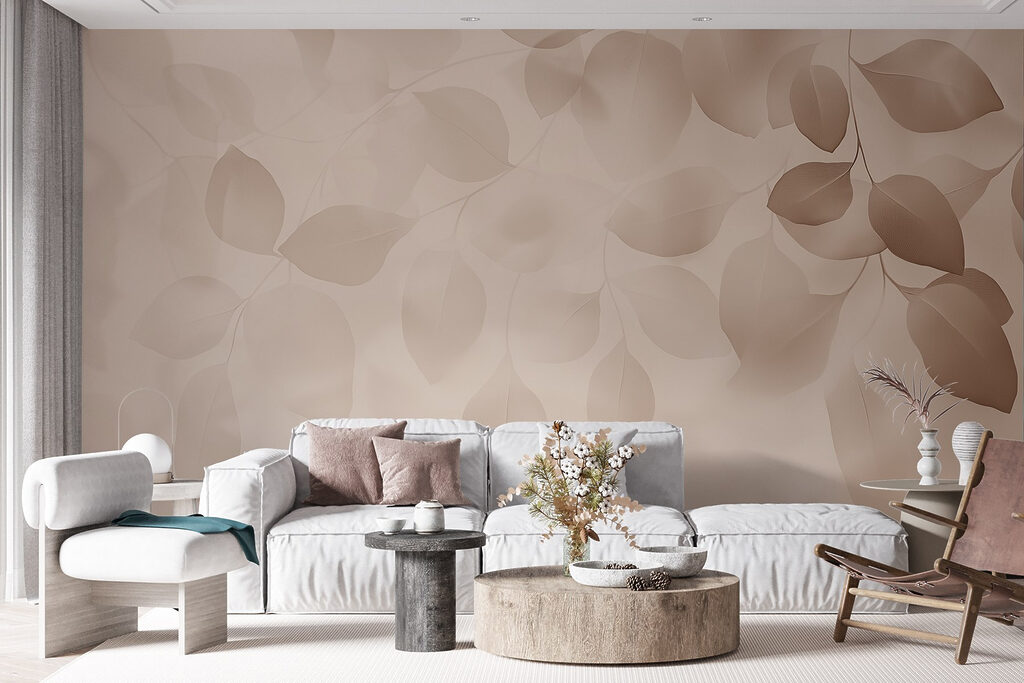 Beige bladeren in lichtlagen — interieur 4