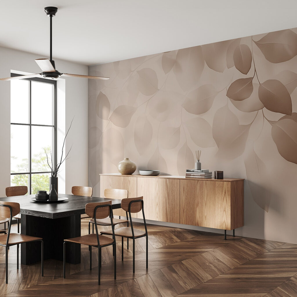 Beige bladeren in lichtlagen — interieur 5