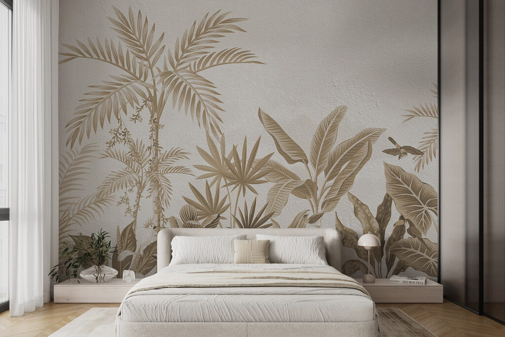 Tropentuin met ranke palmen — interieur 2