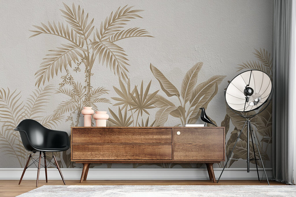 Tropentuin met ranke palmen — interieur 3