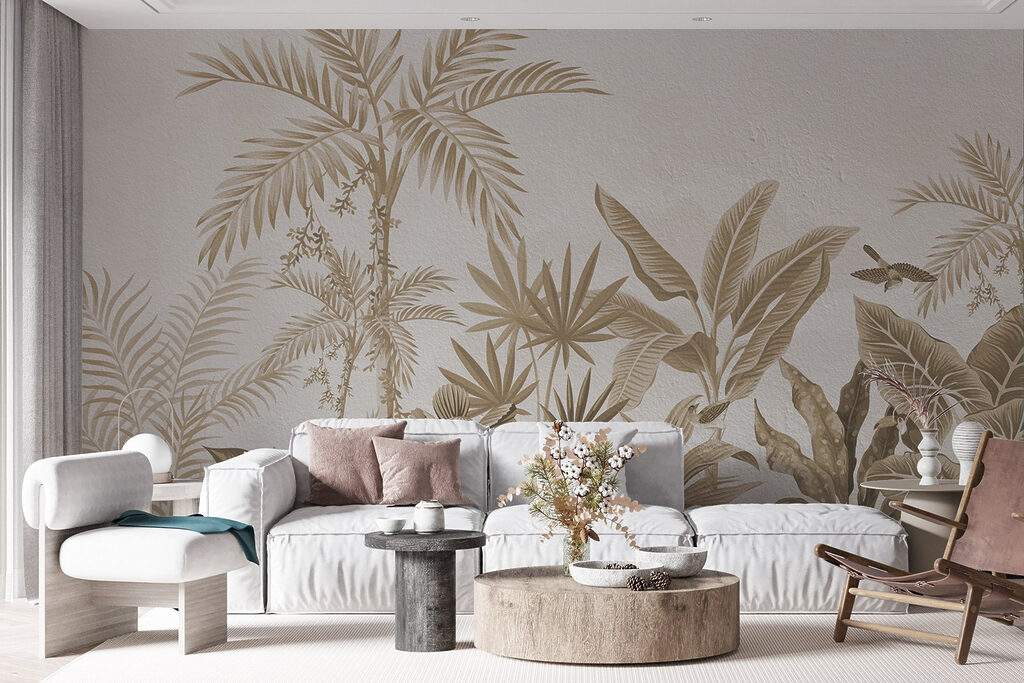 Tropentuin met ranke palmen — interieur 4
