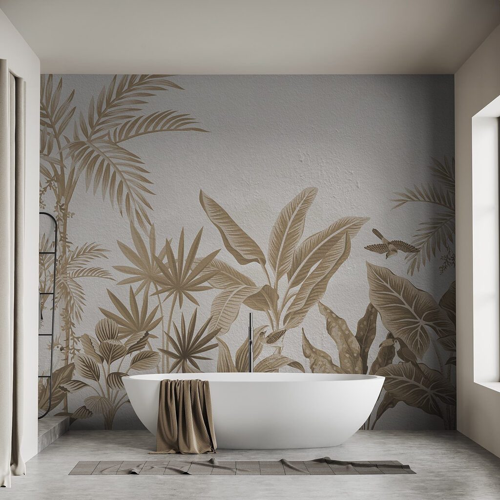 Tropentuin met ranke palmen — interieur 5