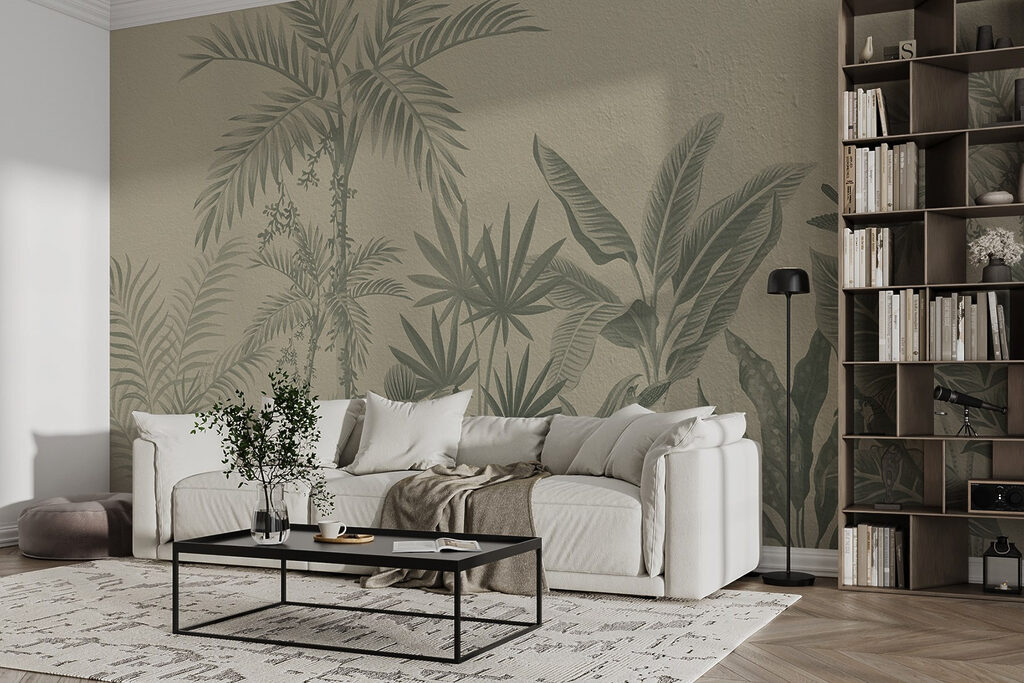 Tropentuin met ranke palmen — interieur 2