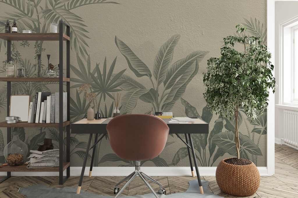 Tropentuin met ranke palmen — interieur 5
