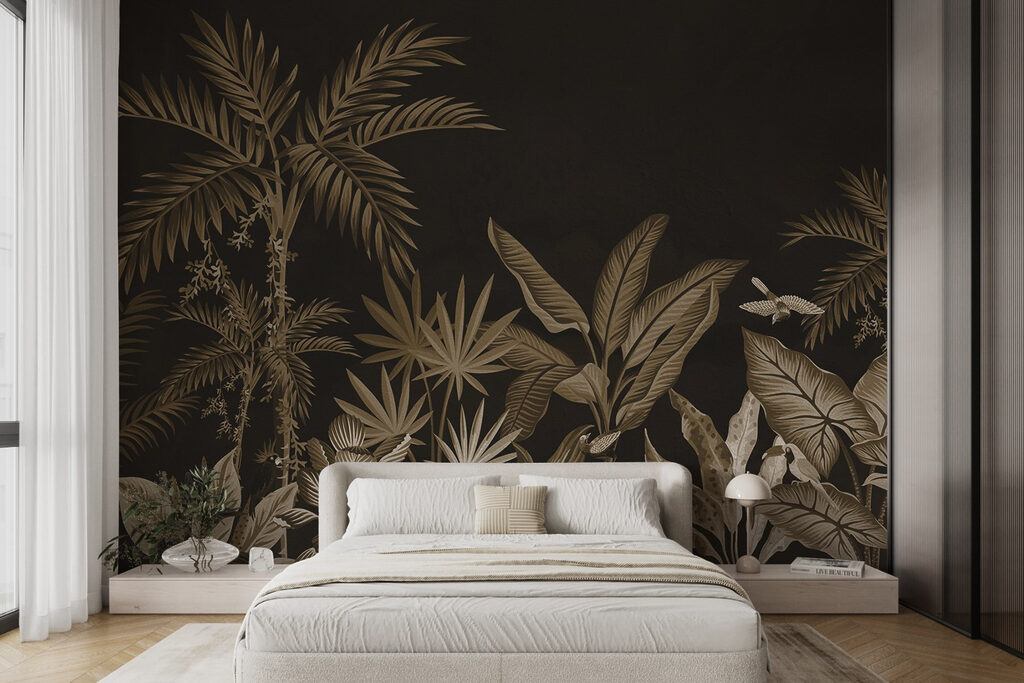 Tropentuin met ranke palmen — interieur 2