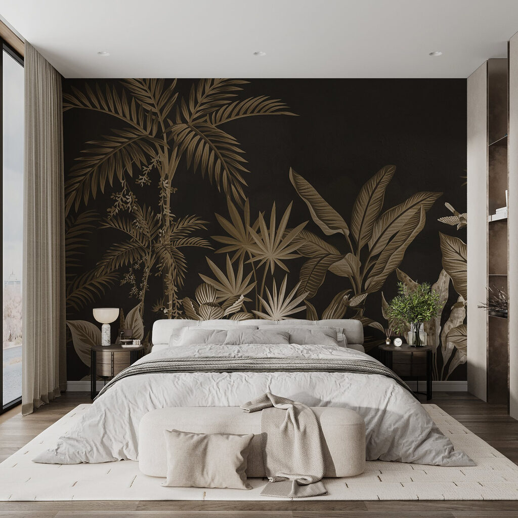 Tropentuin met ranke palmen — interieur 3