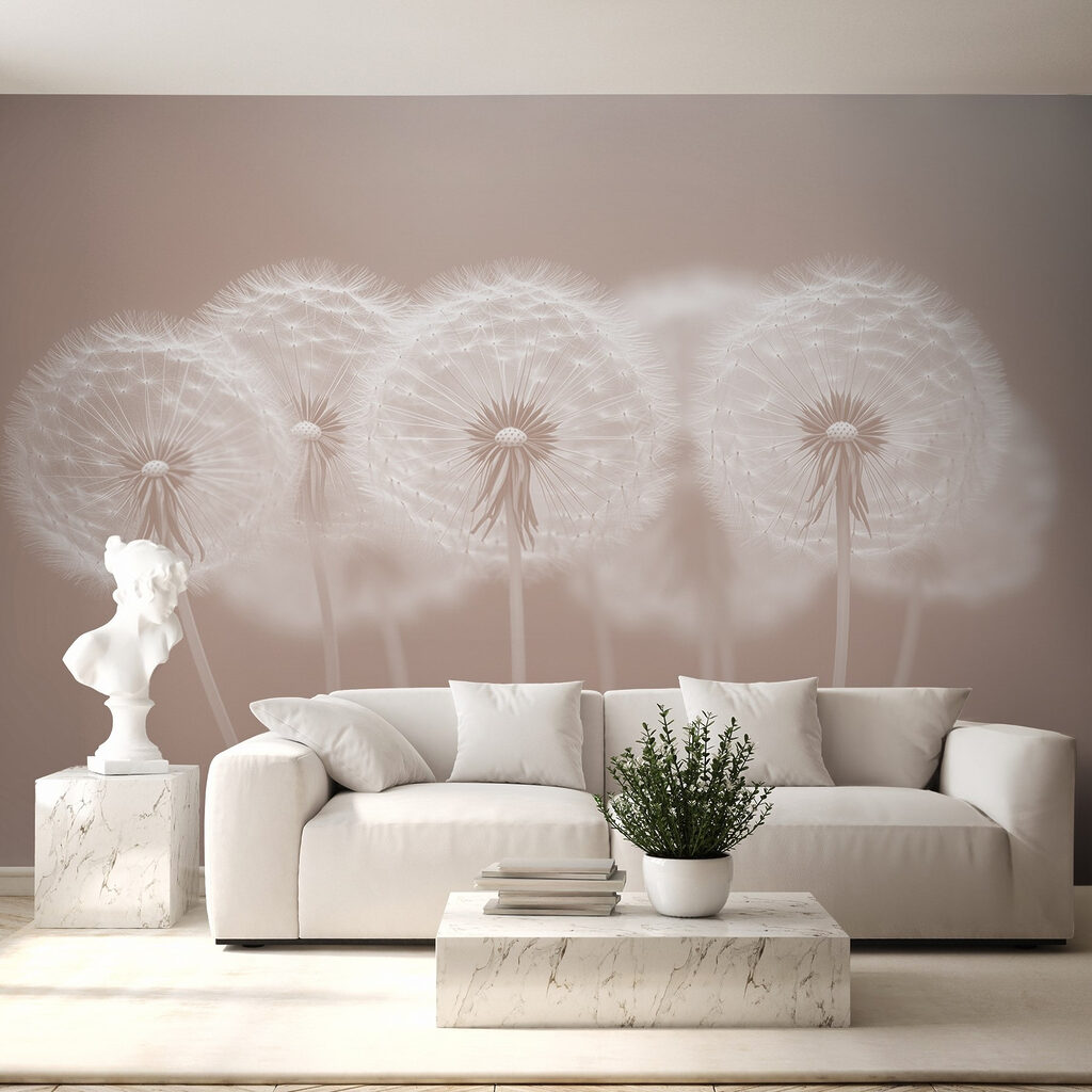 Drie pluisbollen op oudroze — interieur 4