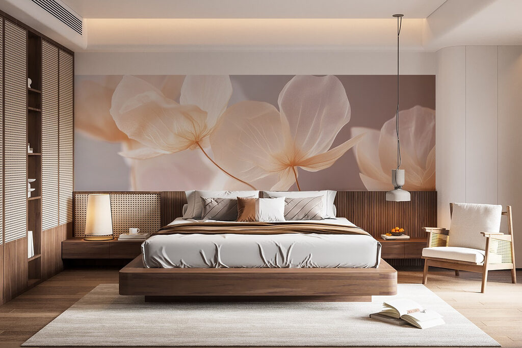 Bloemen vangen zacht licht — interieur 1