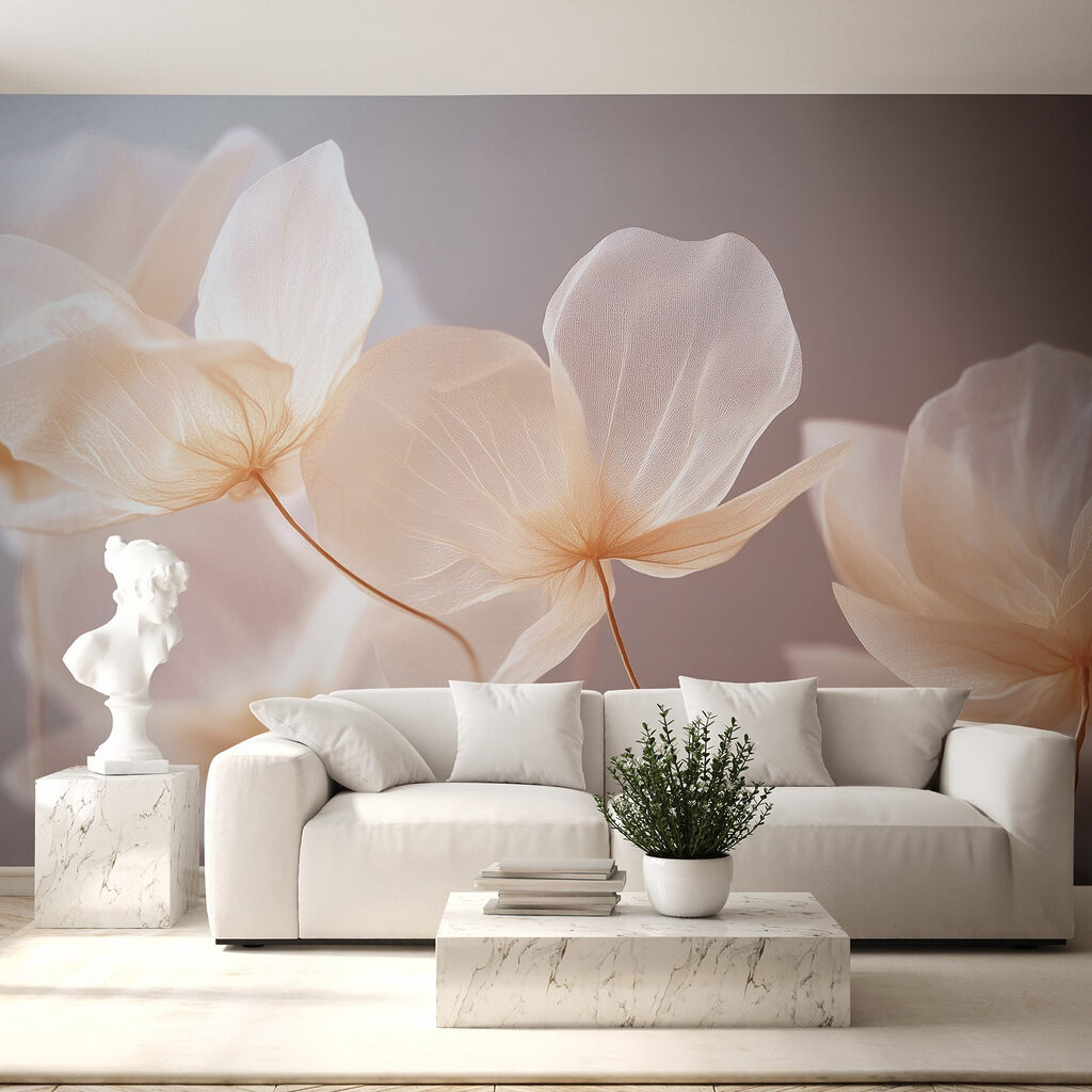 Bloemen vangen zacht licht — interieur 3