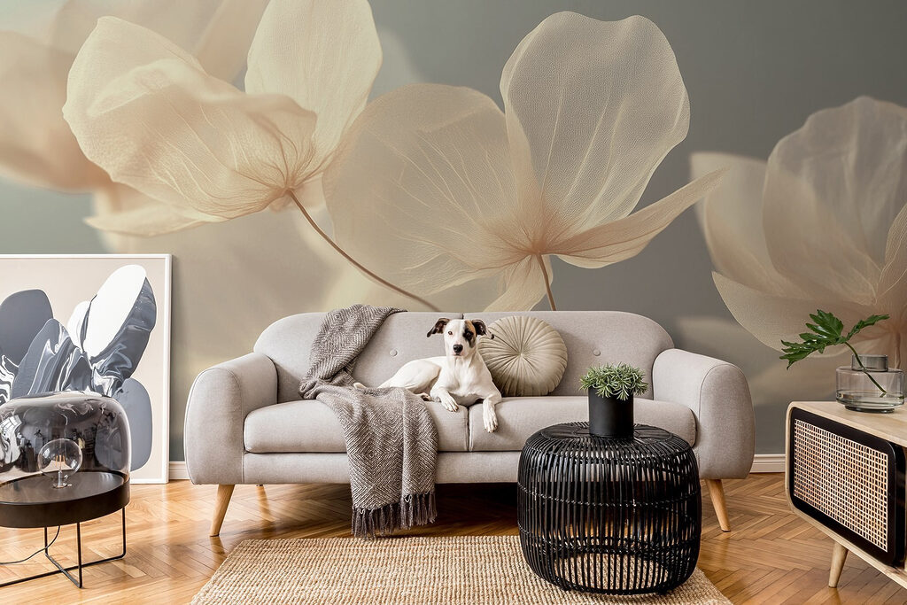 Delicate bloemen in zachte tinten — interieur 2
