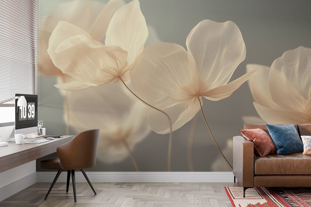 Delicate bloemen in zachte tinten — interieur 3
