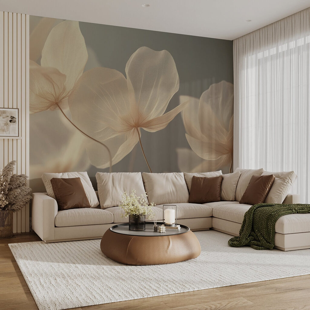 Delicate bloemen in zachte tinten — interieur 4