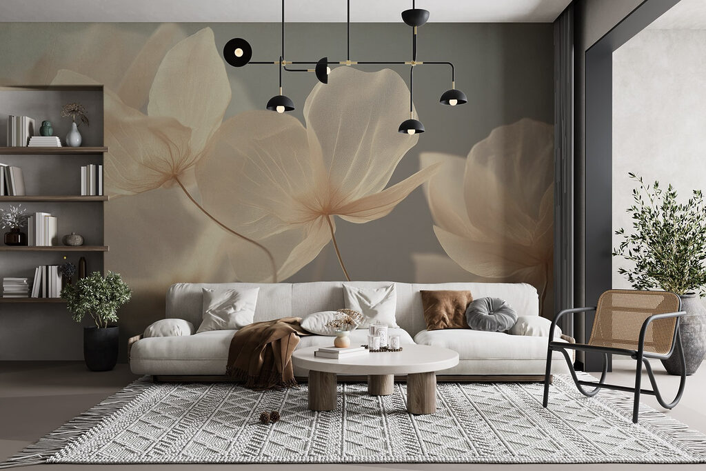 Delicate bloemen in zachte tinten — interieur 5