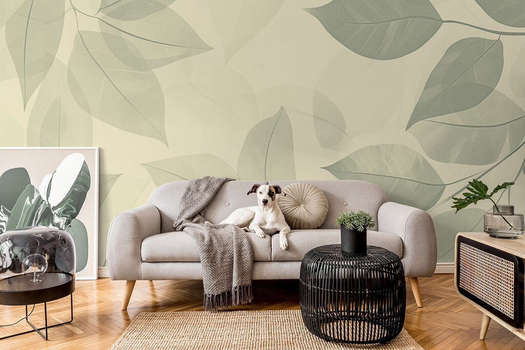 Bladeren zweven over elkaar — interieur 4