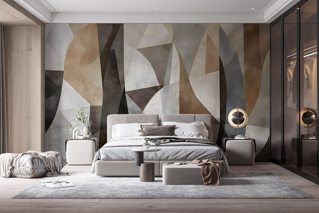 Abstracte vormen in ingetogen tinten — interieur 1