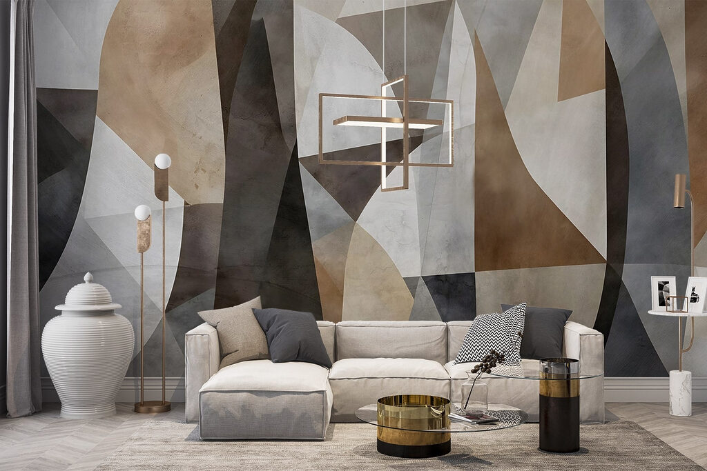 Abstracte vormen in ingetogen tinten — interieur 3