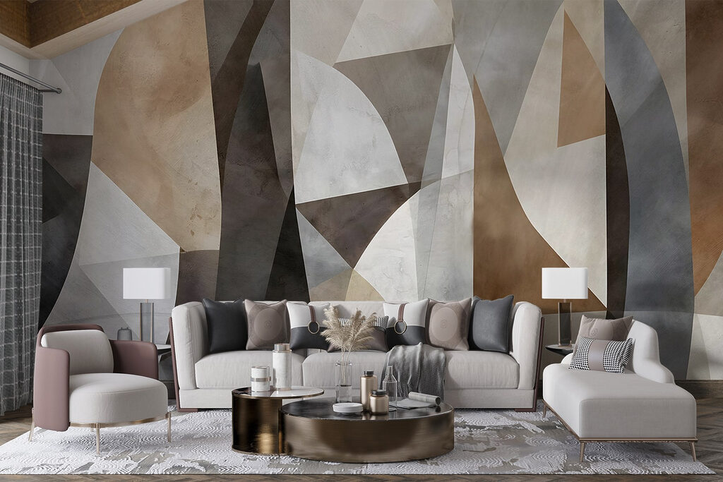 Abstracte vormen in ingetogen tinten — interieur 4