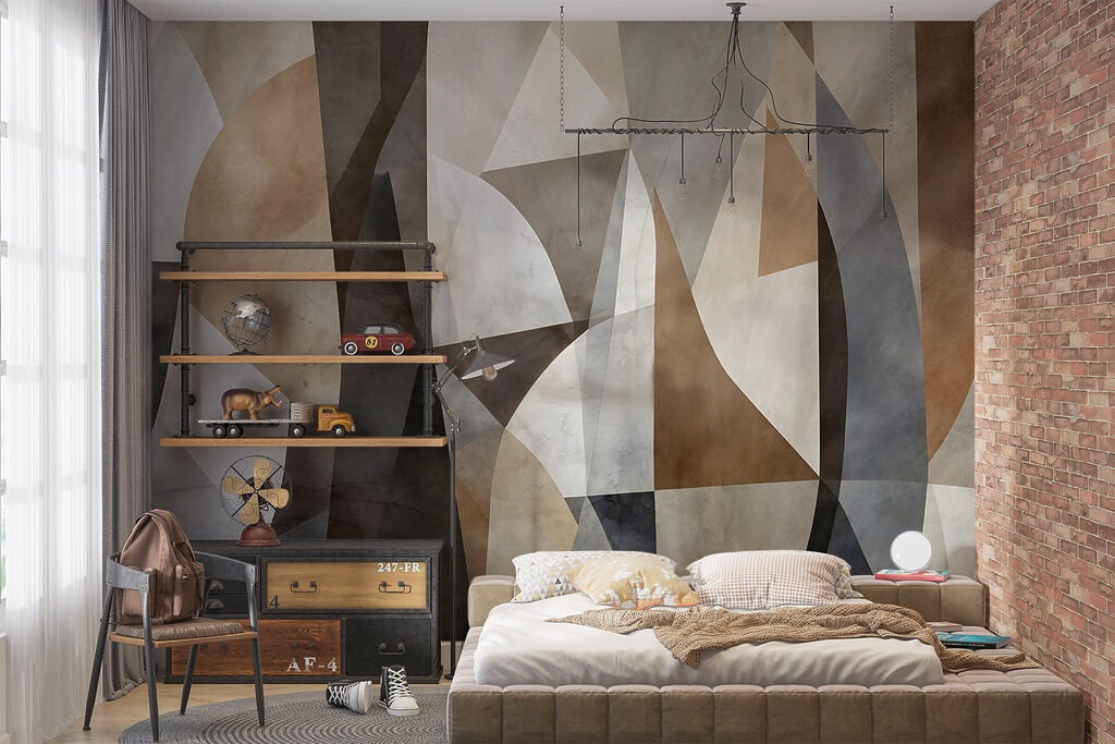 Abstracte vormen in ingetogen tinten — interieur 5