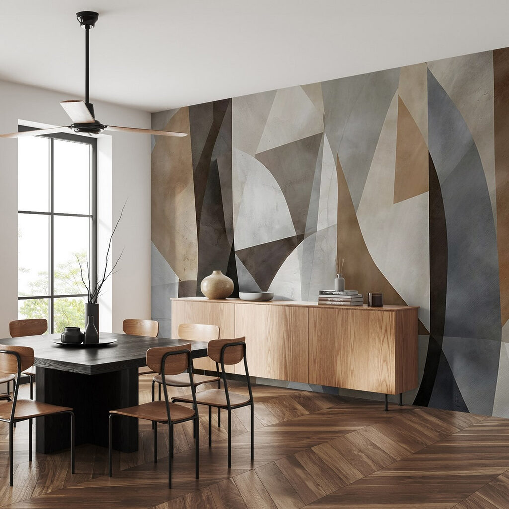 Abstracte vormen in ingetogen tinten — interieur 6