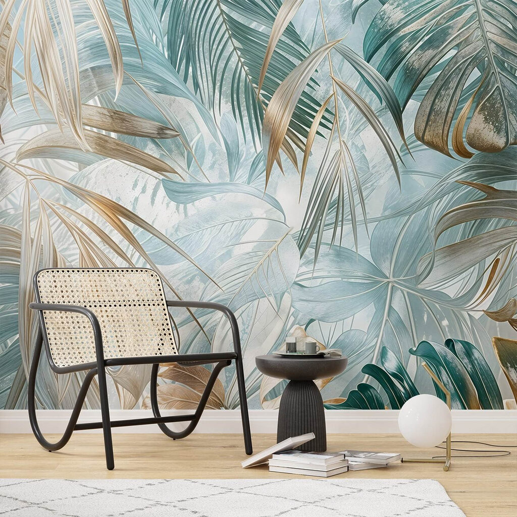 Delicate bladeren in zachte tinten — interieur 2