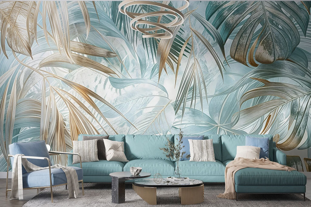 Delicate bladeren in zachte tinten — interieur 3