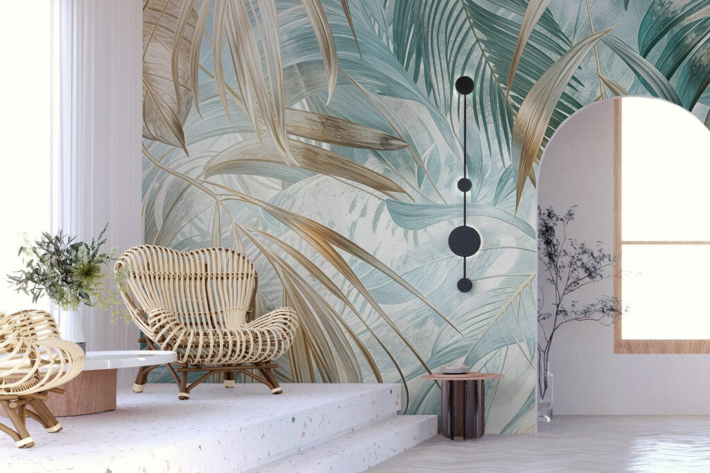 Delicate bladeren in zachte tinten — interieur 5