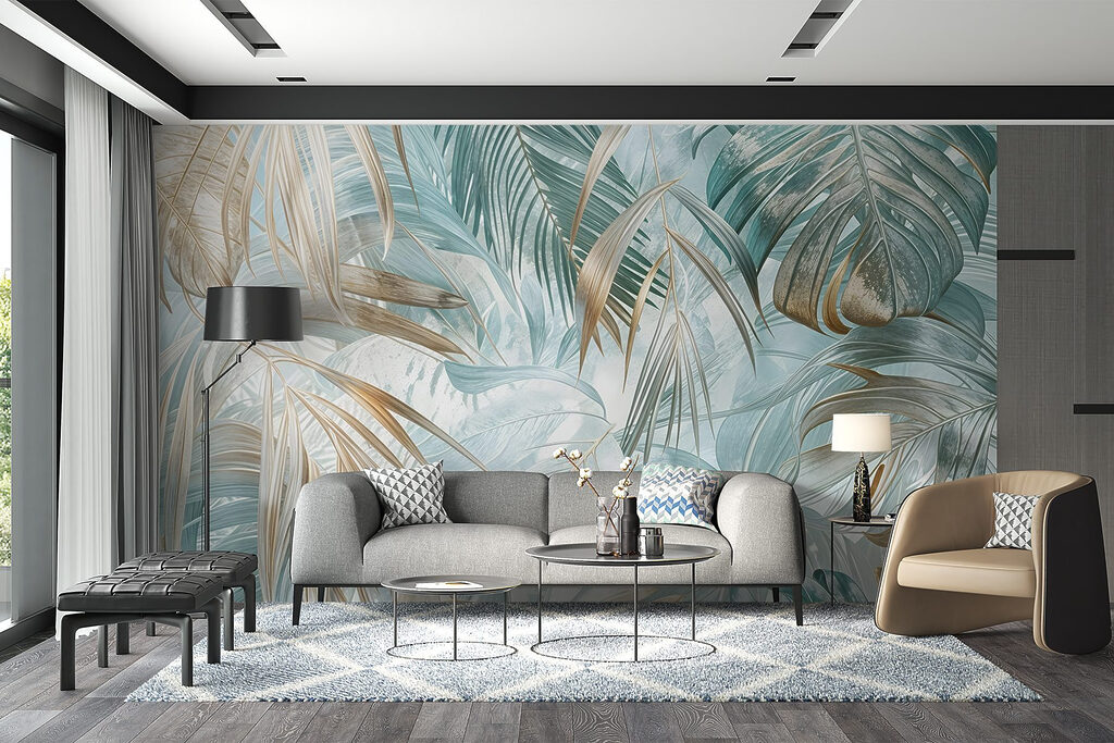 Delicate bladeren in zachte tinten — interieur 6