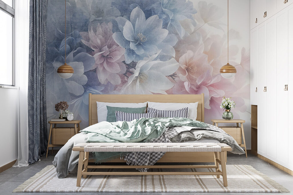 Pastelbloemen in een kleurwolk — interieur 2