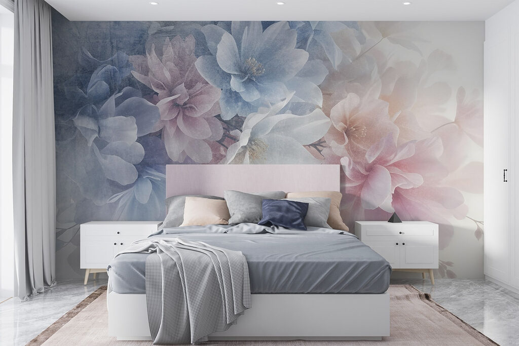 Pastelbloemen in een kleurwolk — interieur 3