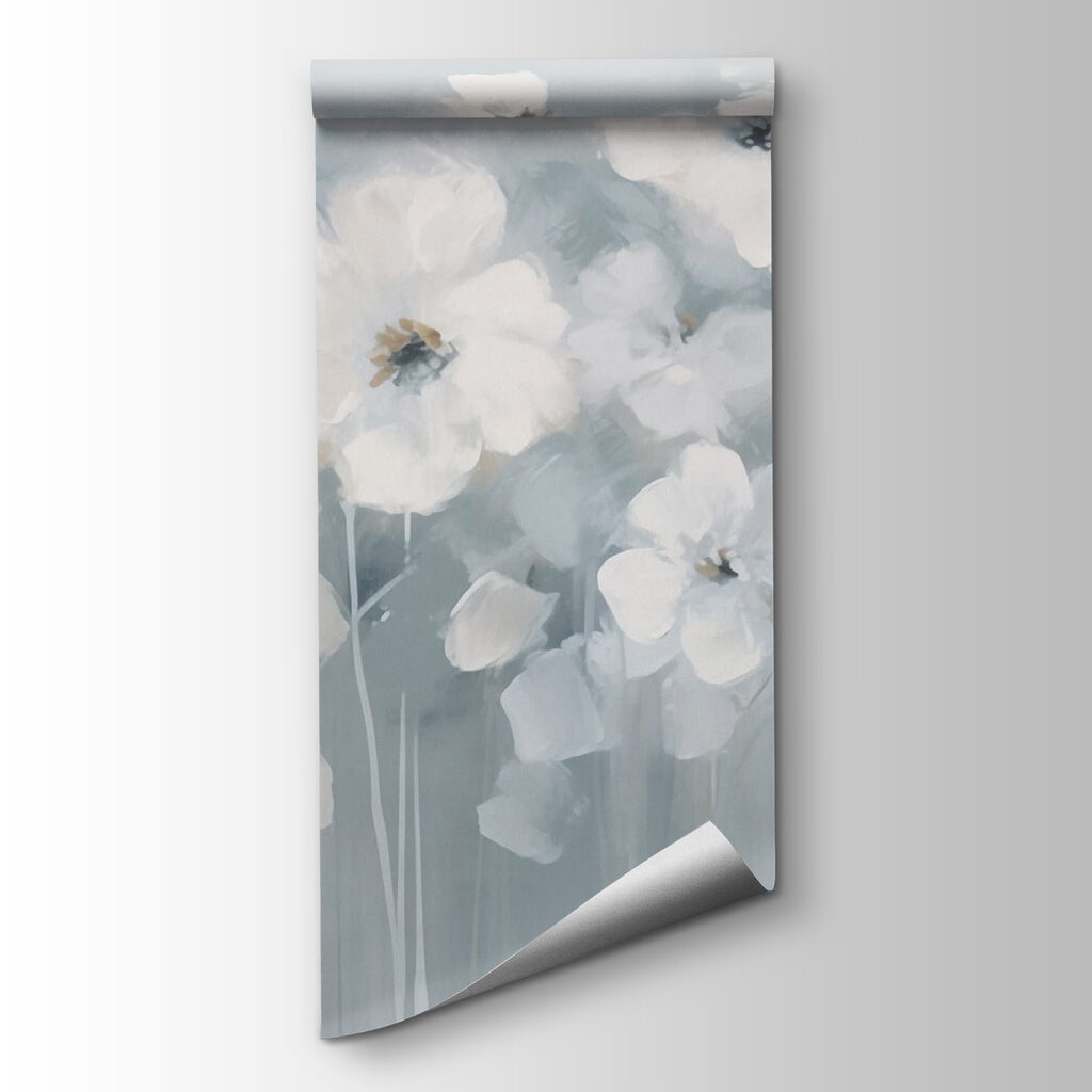 Schilderij van witte bloemen — productweergave