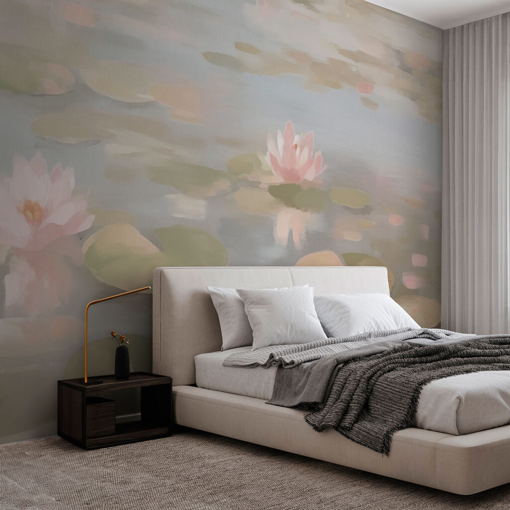 Roze lotussen op water — interieur 2