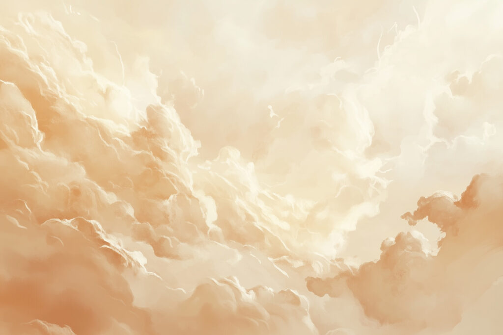 Gouden wolken rondom licht — volledig ontwerp