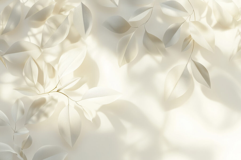 Witte bladeren met zonvlekken — volledig ontwerp