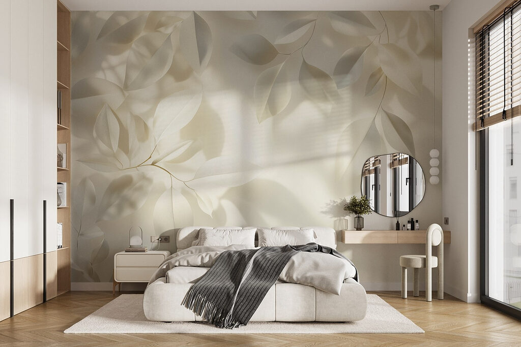 Witte bladeren met zonvlekken — interieur 1