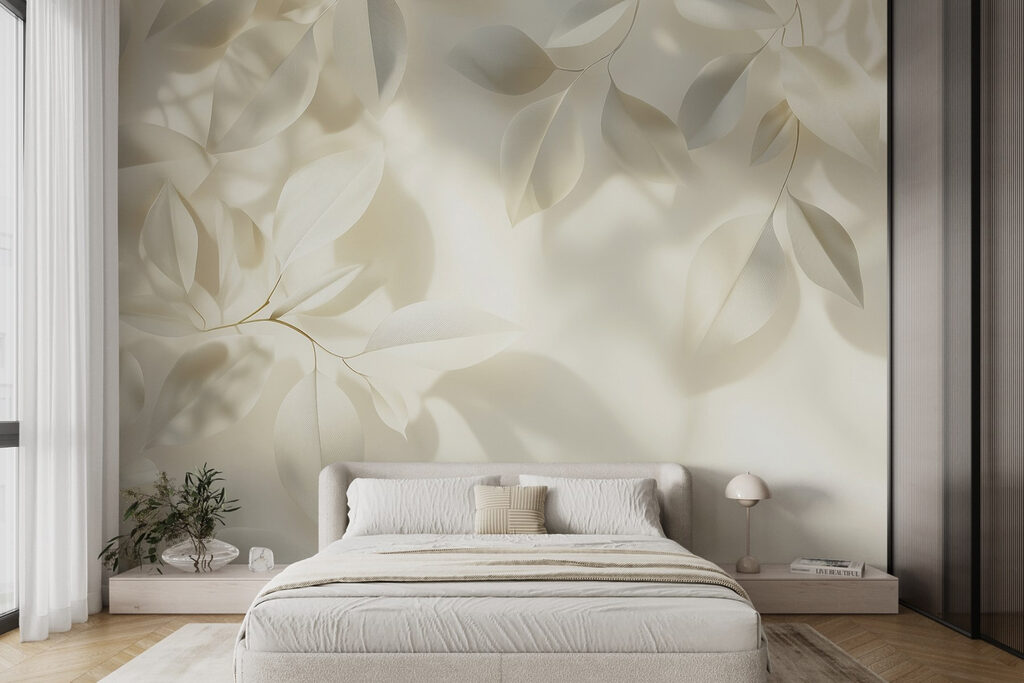 Witte bladeren met zonvlekken — interieur 2