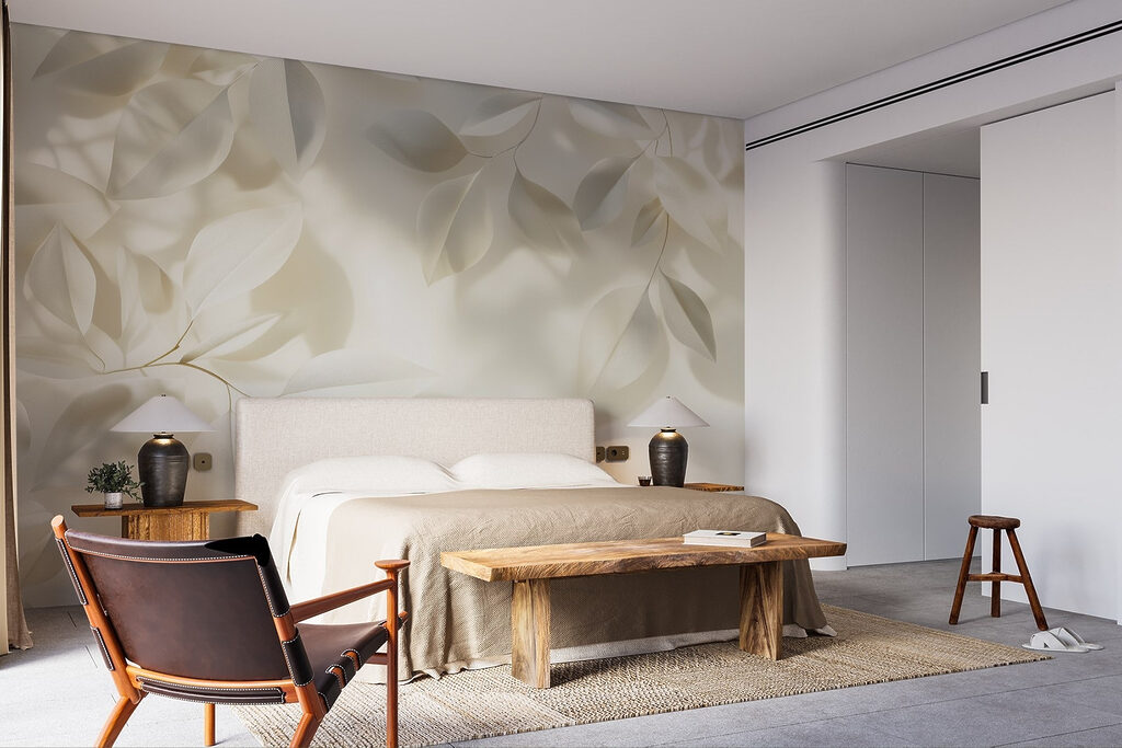 Witte bladeren met zonvlekken — interieur 4